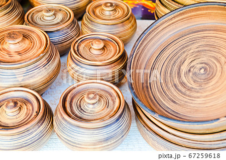 Natural traditional clay pottery beautiful old 67259618