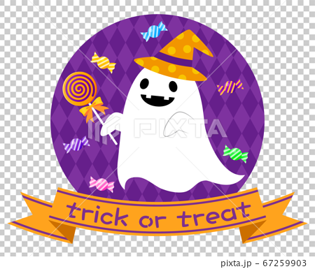 Illustration Of Halloween Ghost With Sweets Stock Illustration