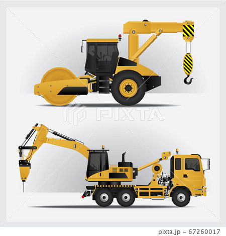 Construction Vehicles Vector Illustration 67260017