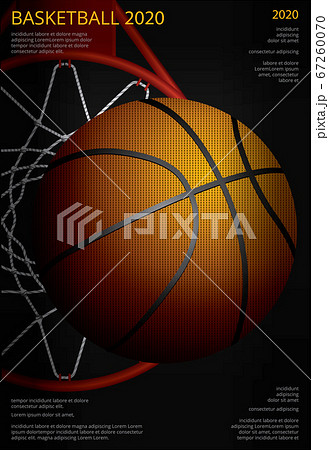 Basketball Poster Advertising Vector Illustration Basketball Poster Advertising Vector Illustration 67260070