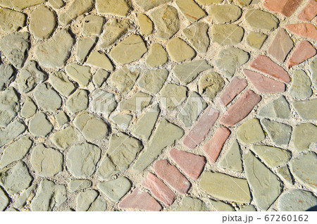 The texture of the stone road, pavement, walls 67260162