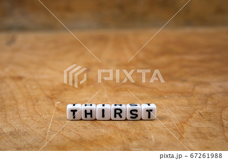 cube words on the wooden table 67261988