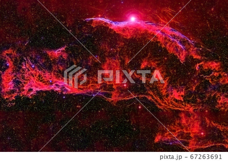 Red galaxy in deep space. Elements of this image 67263691