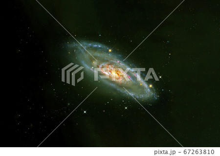 Blue galaxy in deep space. Elements of this image 67263810
