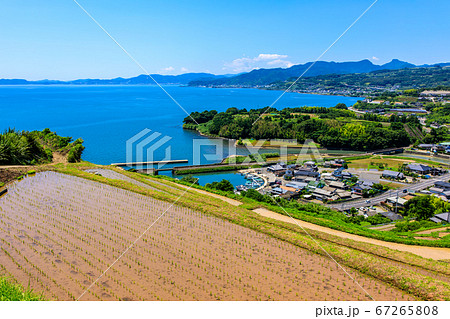 江ノ串の棚田(水張風景) 【長崎県東彼杵郡】 江ノ串の棚田(水張風景) 【長崎県東彼杵郡】 67265808
