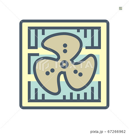 Air condenser and fan blade icon part of HVAC 67266962