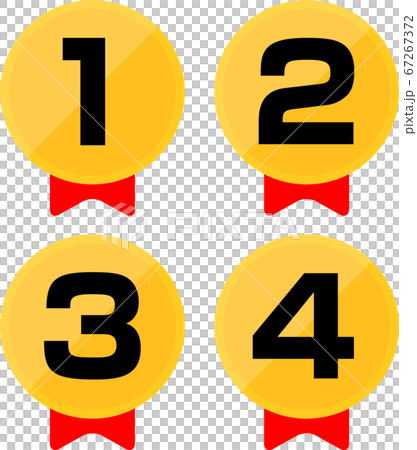 Simple ranking icons from 1st to 4th - Stock Illustration [67267372 ...