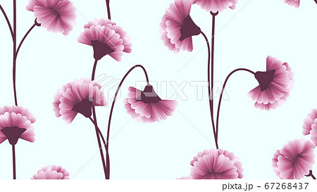 Seamless pattern, pink carnation flowers bouquet on light blue background Seamless pattern, pink carnation flowers bouquet on light blue background 67268437