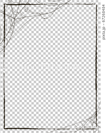 不気味な蜘蛛の巣のフレーム 67268484
