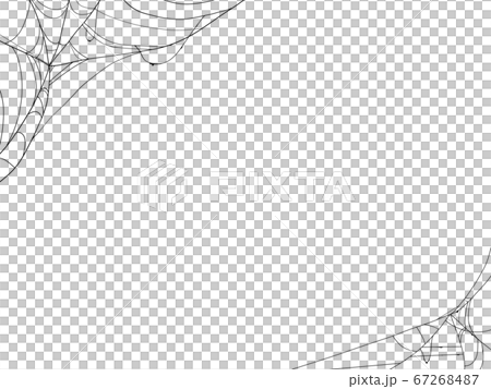 Spooky cobweb frame - Stock Illustration [67268487] - PIXTA