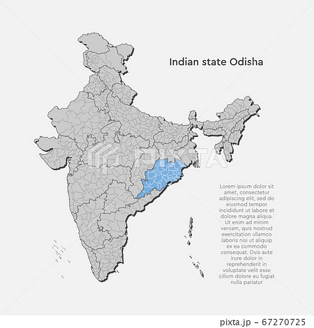 Vector India country map and state template Vector India country map and state template 67270725