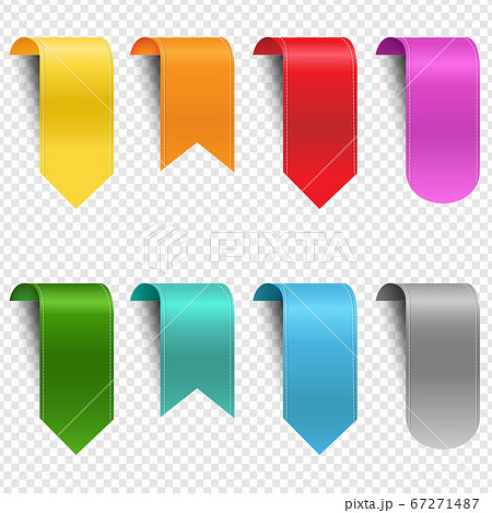 Colorful Ribbon Set Isolated Transparent Background Colorful Ribbon Set Isolated Transparent Background 67271487