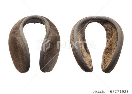 Brown ear muff isolated on white background. 67271923