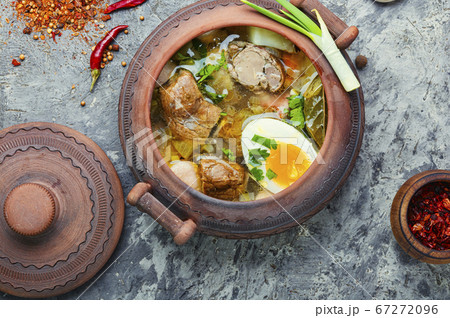 Homemade meat soup Homemade meat soup 67272096