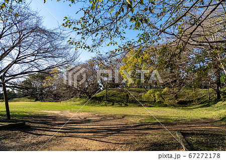 佐倉城址　一の門付近からの本丸 67272178