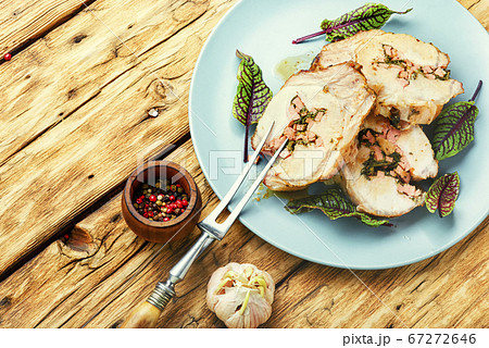 Roast pork meat with herb Roast pork meat with herb 67272646