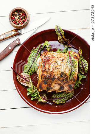 Appetizing baked meat. Appetizing baked meat. 67272648