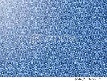 和風文様　中くらいの鮫小紋【瑠璃色】 67273480