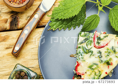Italian omelet with herbs Italian omelet with herbs 67273693