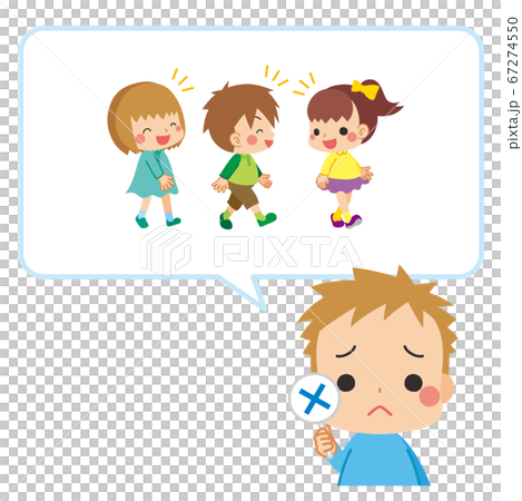 Boy explaining bad example of infectious disease prevention measures Boy explaining bad example of infectious disease prevention measures 67274550