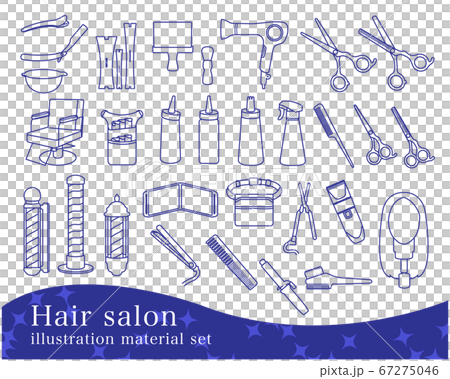 ヘアサロンイラスト素材セット 67275046