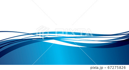 滑らかな曲線の背景 濃青のイラスト素材