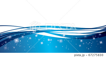 滑らかな曲線の背景 濃青のイラスト素材