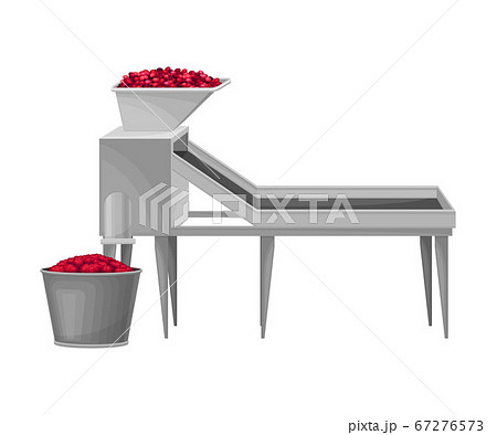 Steel Conveyor Line as Coffee Production Equipment Vector Illustration Steel Conveyor Line as Coffee Production Equipment Vector Illustration 67276573