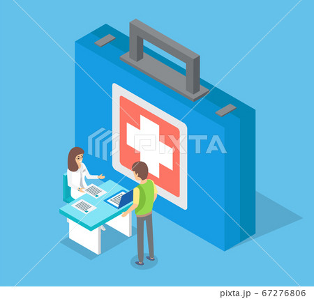 Patient came to medical clinic for consultation with doctor. Modern clinical analysis and treatment 67276806
