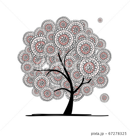 Abstract floral tree for your design Abstract floral tree for your design 67278325