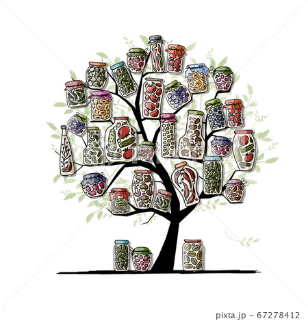 Art tree with pickle jars for your design Art tree with pickle jars for your design 67278412