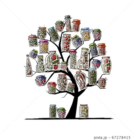 Art tree with pickle jars for your design 67278415