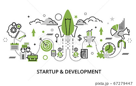 Greenery concept of startup and development 67279447