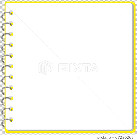 スケッチブック リングノート フレーム イラスト ベクター 67280265