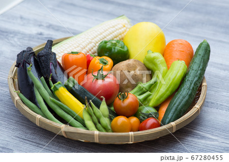色々な種類の夏野菜 色々な種類の夏野菜 67280455