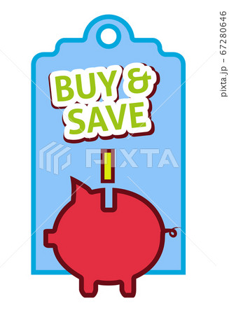 Buy and save label, flat vector illustration Buy and save label, flat vector illustration 67280646