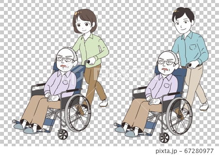 一位老人抱怨和家人照顧他 一位老人抱怨和家人照顧他 67280977