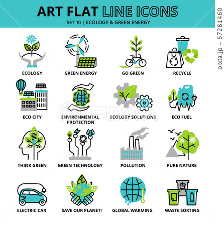 Set of ecology icons 67281460