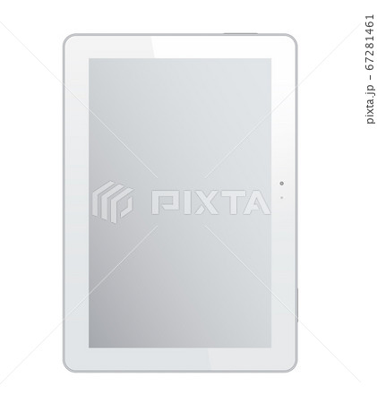 White tablet PC on white background White tablet PC on white background 67281461