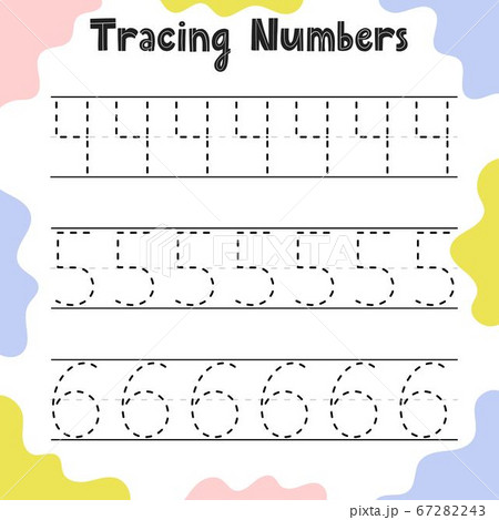 Tracing numbers activity page for kids. Preschool writing worksheet Tracing numbers activity page for kids. Preschool writing worksheet 67282243