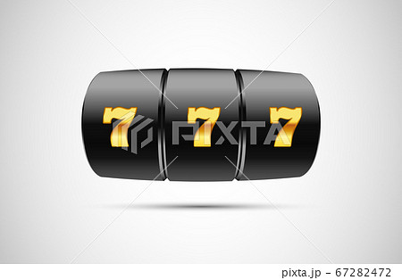 Lucky seven on slot machine. Vector. Lucky seven on slot machine. Vector. 67282472