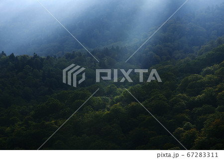 西吾妻山夏の綿平の光芒 67283311