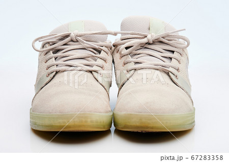 Front view of grey pair shoes 67283358