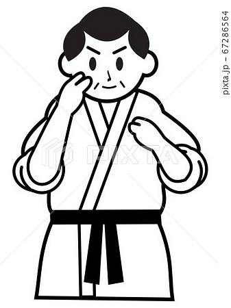 道着を着た男性のイラスト素材