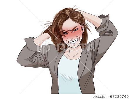 仕事場で怒る女性 仕事場で怒る女性 67286749
