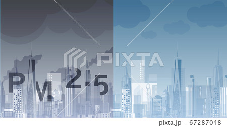 Pm2 5 In City Background Architectural With のイラスト素材 67287048 Pixta