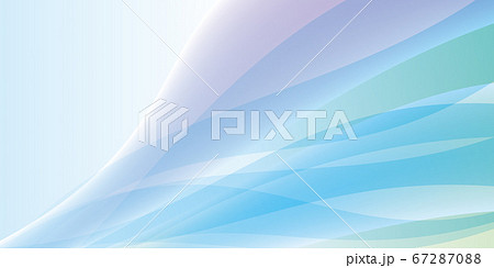 滑らかな曲線の抽象背景 水色 滑らかな曲線の抽象背景 水色 67287088