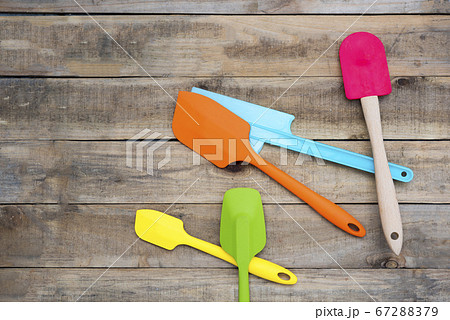 Bakery And Cooking Tools Silicone on wood table 67288379