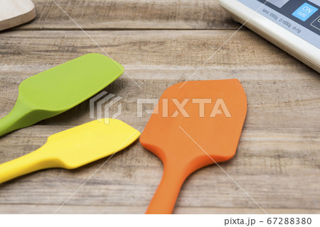 Bakery And Cooking Tools Silicone on wood table 67288380