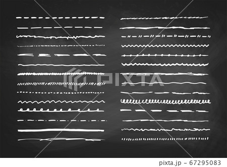 Marker hand drawn vector line border set and scribble design elements 67295083